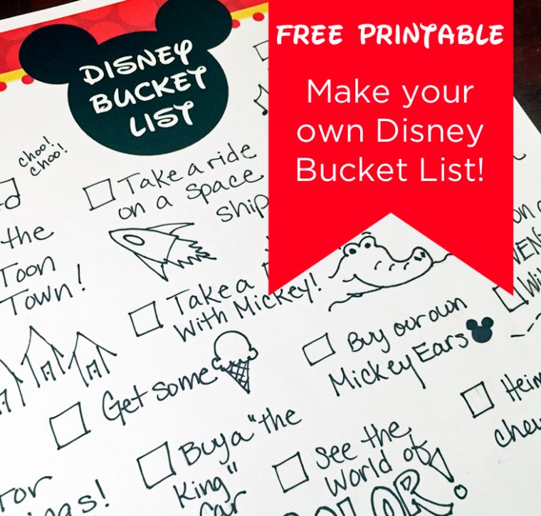 Disney Bucket List